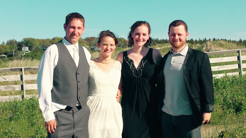 Drew, Ellen, Me, and my husband, Massimo at Hermit Island, Maine - June 6, 2015.